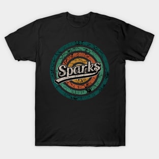 Sparks // Retro Circle Crack Vintage T-Shirt